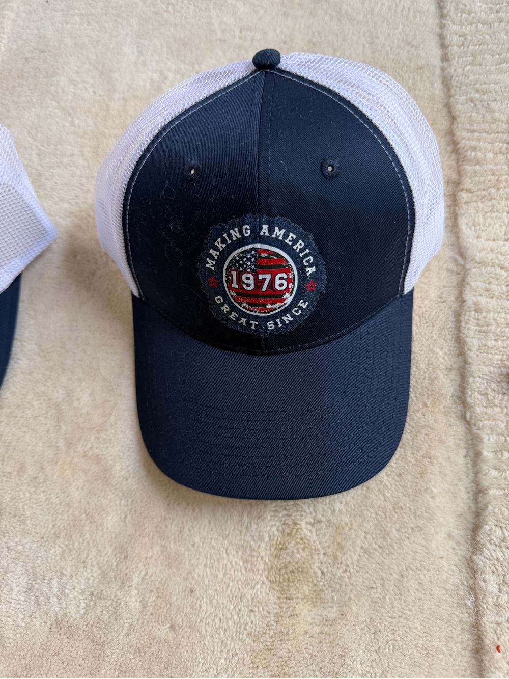 Navy and White 'Making America 1976' Mesh Baseball Cap